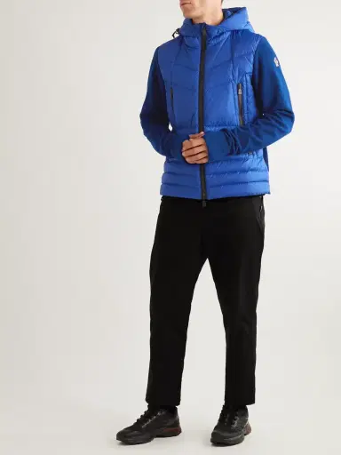 Moncler Grenoble Panelled Quilted Shell and Fleece Hooded Down Ski Jacket - Men | Thumbnail 2