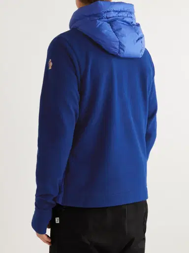 Moncler Grenoble Panelled Quilted Shell and Fleece Hooded Down Ski Jacket - Men | Thumbnail 4