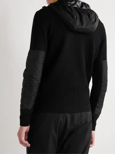 Moncler Grenoble Shell-Panelled Wool-Blend Hooded Ski Jacket - Men | Thumbnail 3