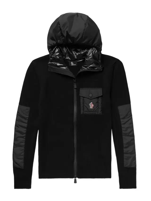 Moncler Grenoble Shell-Panelled Wool-Blend Hooded Ski Jacket - Men