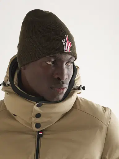 Moncler Grenoble Appliquéd Ribbed Wool Beanie - Men | Thumbnail 2