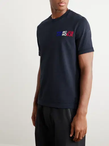 Moncler Grenoble Slim-Fit Logo-Print Cotton-Jersey T-Shirt - Men | Thumbnail 3