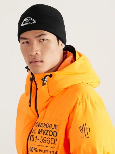Moncler Grenoble Logo-Appliquéd Stretch-Fleece and Jersey Beanie - Men | Thumbnail 2