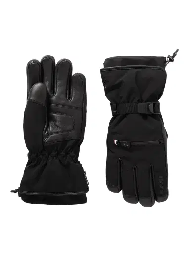 Moncler Grenoble Logo-Appliquéd Leather-Trimmed Ski Gloves - Men | Thumbnail 1