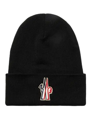 Moncler Grenoble Logo-Appliquéd Ribbed Wool Beanie - Men | Thumbnail 1