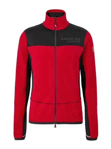 Moncler Grenoble Shell-Trimmed Logo-Print Fleece Ski Jacket - Men | Thumbnail 1 Moncler Grenoble Shell-Trimmed Logo-Print Fleece Ski Jacket - Men | Thumbnail 1