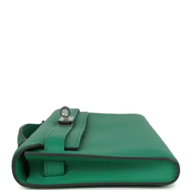 HERMÈS Hermes Kelly Cut Vert Vertigo Swift Palladium Hardware | Thumbnail 3 HERMÈS Hermes Kelly Cut Vert Vertigo Swift Palladium Hardware | Thumbnail 3
