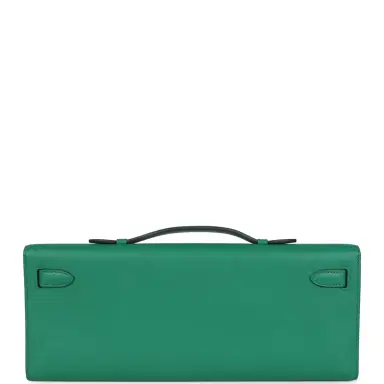 HERMÈS Hermes Kelly Cut Vert Vertigo Swift Palladium Hardware | Thumbnail 4 HERMÈS Hermes Kelly Cut Vert Vertigo Swift Palladium Hardware | Thumbnail 4