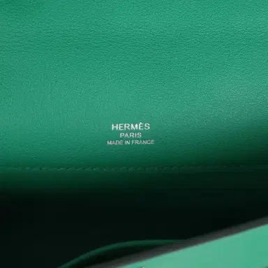 HERMÈS Hermes Kelly Cut Vert Vertigo Swift Palladium Hardware | Thumbnail 7 HERMÈS Hermes Kelly Cut Vert Vertigo Swift Palladium Hardware | Thumbnail 7