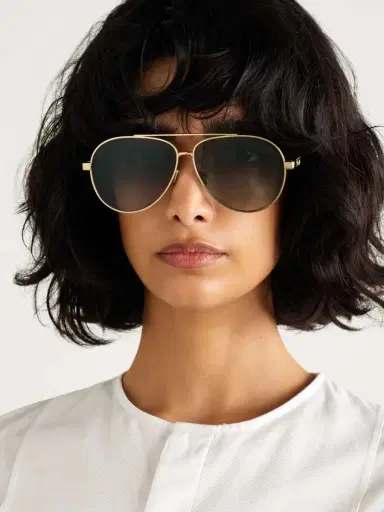 DIOR Eyewear Diorcannage A1u Aviator-style Gold-tone Sunglasses | Thumbnail 2