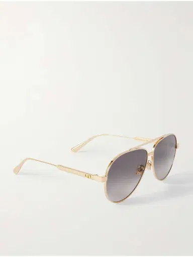 DIOR Eyewear Diorcannage A1u Aviator-style Gold-tone Sunglasses | Thumbnail 3