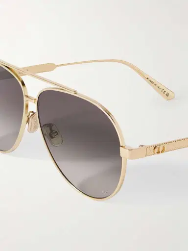 DIOR Eyewear Diorcannage A1u Aviator-style Gold-tone Sunglasses | Thumbnail 4