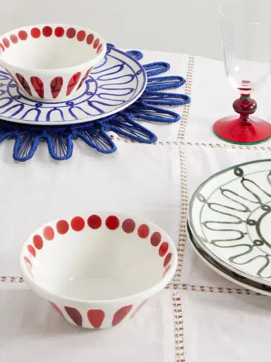 Themis Z Helios Set Of Two Painted Porcelain Bowls | Thumbnail 2 Themis Z Helios Set Of Two Painted Porcelain Bowls | Thumbnail 2
