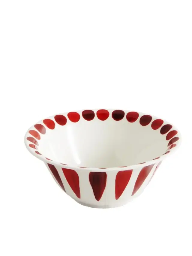 Helios Painted Porcelain Salad Bowl