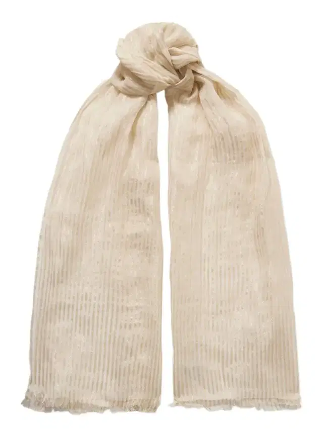 Metallic Linen-blend Jacquard Scarf