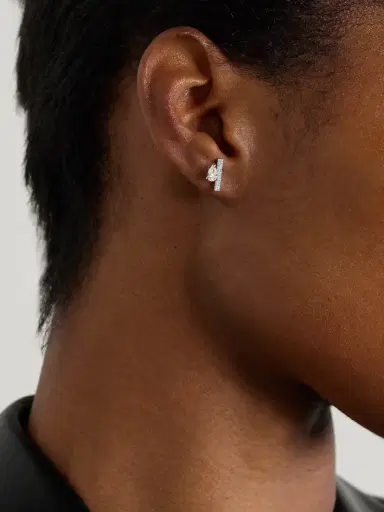 Repossi Serti Sur Vide 18-karat White Gold Diamond Single Earring | Thumbnail 2 Repossi Serti Sur Vide 18-karat White Gold Diamond Single Earring | Thumbnail 2