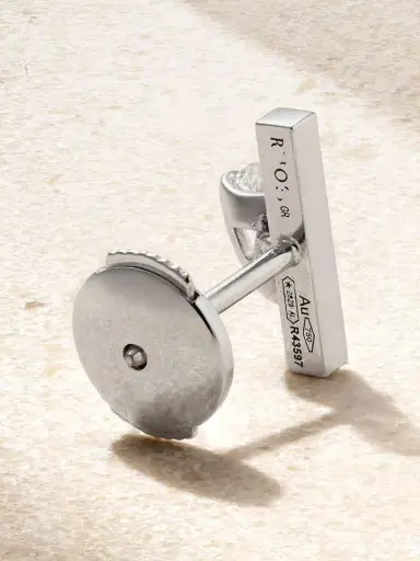 Repossi Serti Sur Vide 18-karat White Gold Diamond Single Earring | Thumbnail 3 Repossi Serti Sur Vide 18-karat White Gold Diamond Single Earring | Thumbnail 3