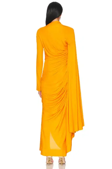 Bottega Veneta Ruched Long Dress | Thumbnail 4 Bottega Veneta Ruched Long Dress | Thumbnail 4