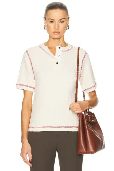 Bottega Veneta Short Sleeve Top | Thumbnail 1 Bottega Veneta Short Sleeve Top | Thumbnail 1