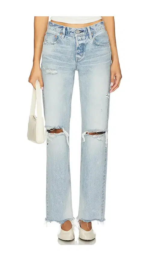 Moussy Vintage Odessa Straight-low Jeans