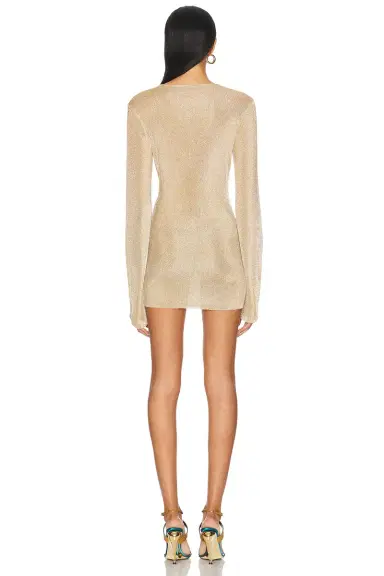 SEROYA Emeri Metallic Mini Dress | Thumbnail 3