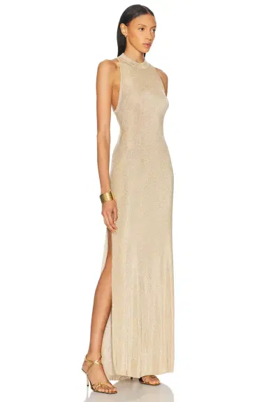 SEROYA Henne Metallic Dress | Thumbnail 3
