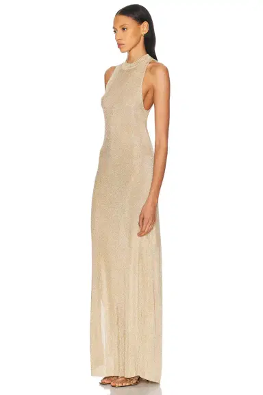 SEROYA Henne Metallic Dress | Thumbnail 4