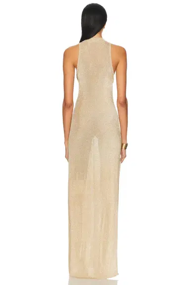 SEROYA Henne Metallic Dress | Thumbnail 5