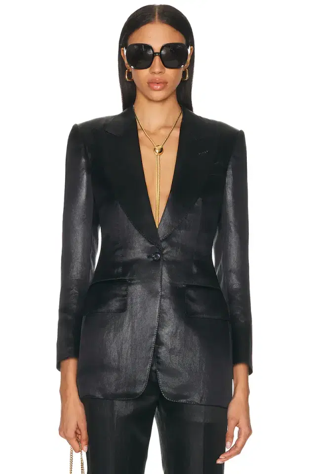 TOM FORD Single Breasted Peak Lapel Jacket