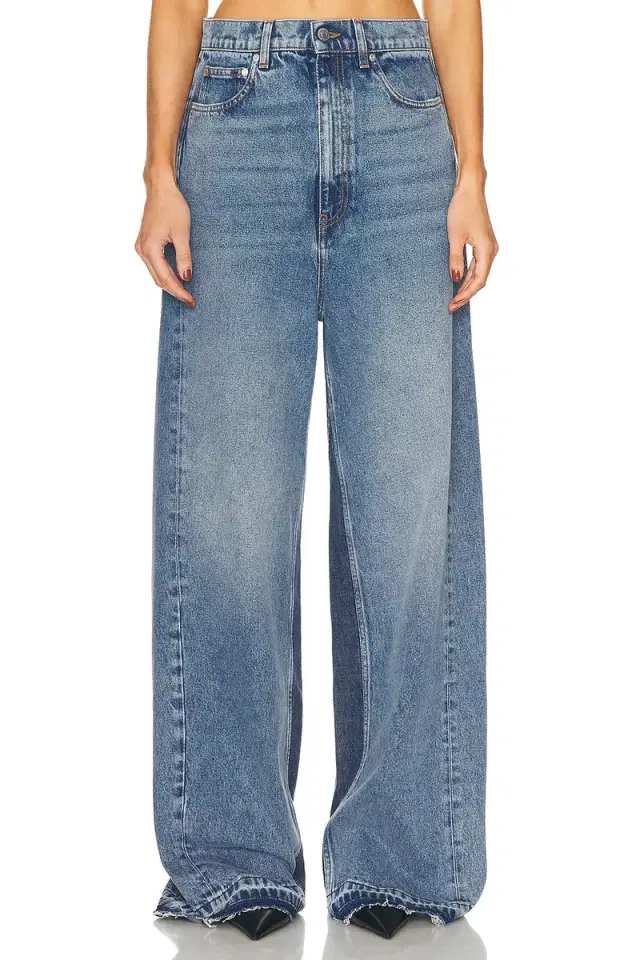 Stella McCartney Paneled Wide Leg Jeans