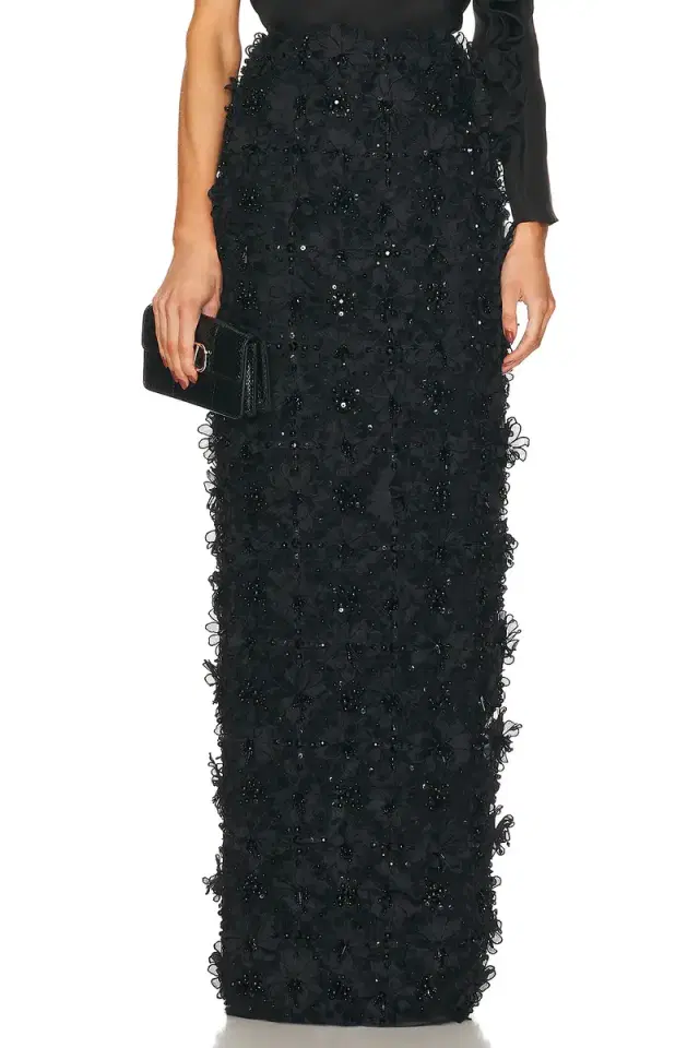Carolina Herrera Embellished Column Skirt