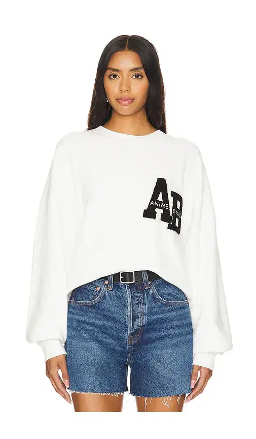 ANINE BING Miles Letterman Sweatshirt