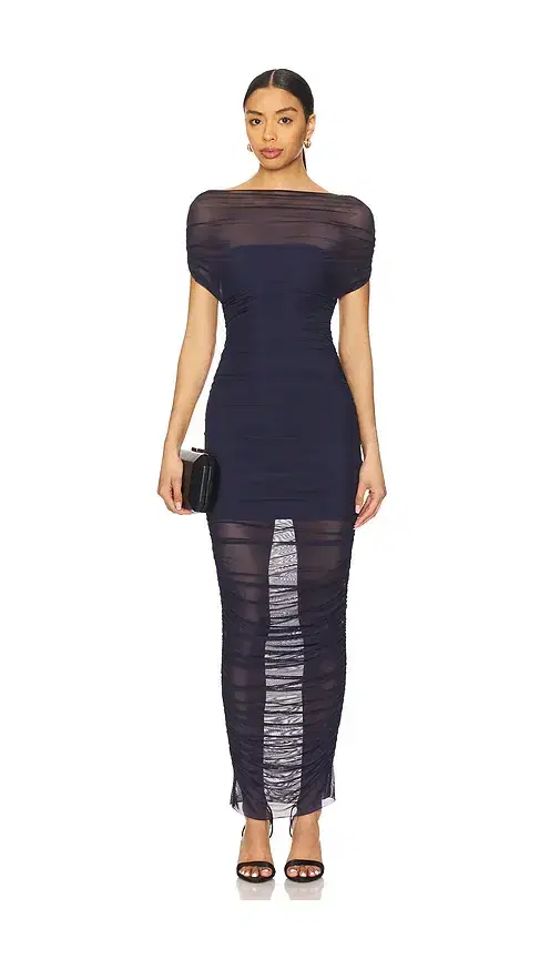 SEROYA Noel Mesh Midi Dress