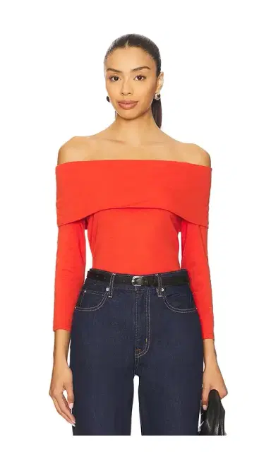 Nation Los Angeles Alexi Off The Shoulder T-Shirt | Thumbnail 1 Nation Los Angeles Alexi Off The Shoulder T-Shirt | Thumbnail 1