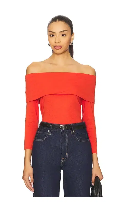 Nation Los Angeles Alexi Off The Shoulder T-Shirt