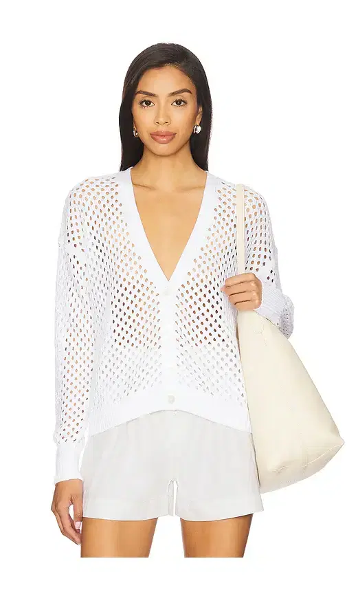 Solid Mesh Cardigan