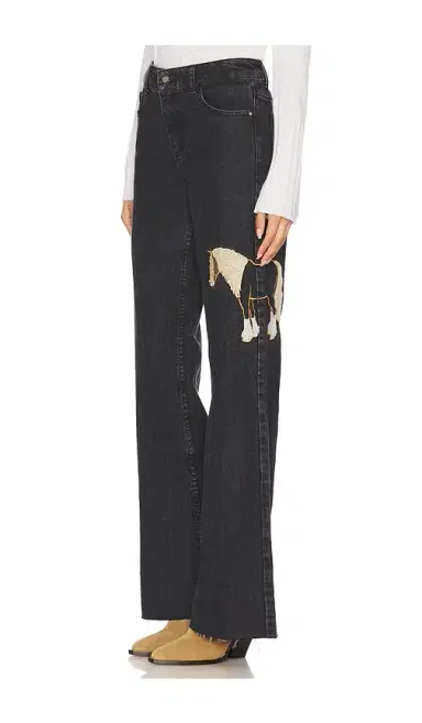 Understated Leather Horsey Jeans | Thumbnail 1