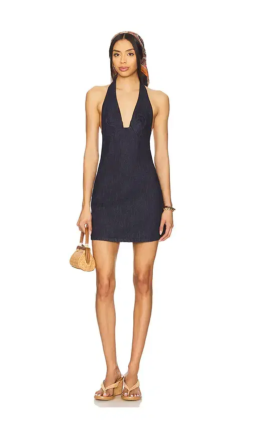 Free People Trevi Denim Mini Dress