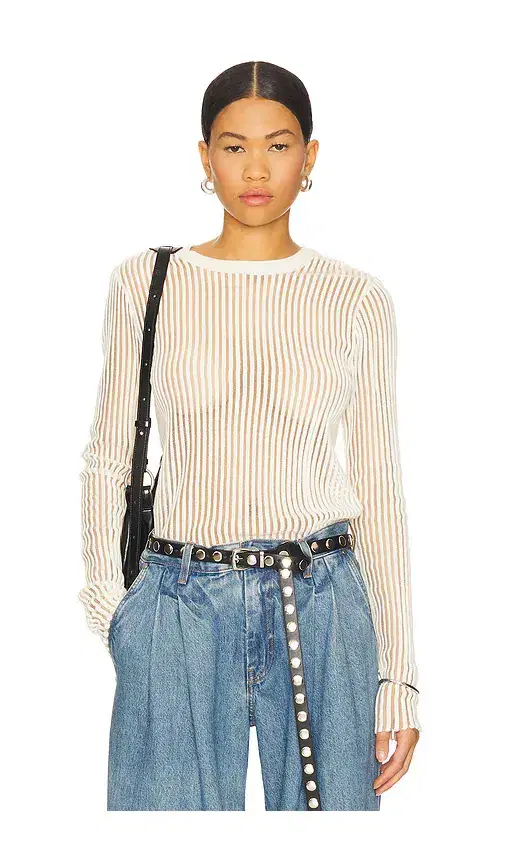 Helmut Lang Stripe Crew Top