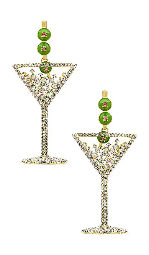 BaubleBar Pimento Memento Martini Earrings
