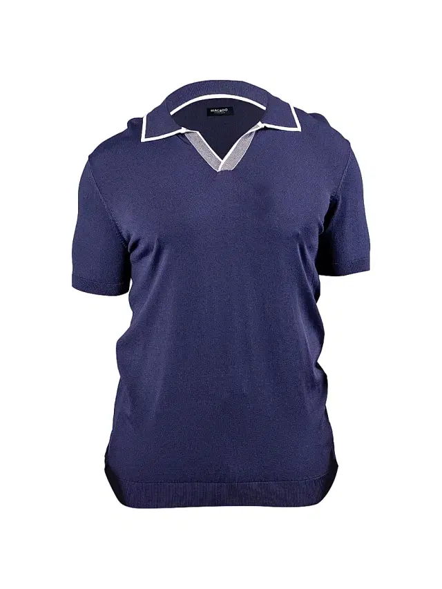 Maceoo Men's Polo Tip Shirt - Blue