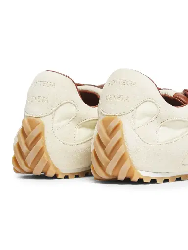 Bottega Veneta Women's Orbit Flash Suede Sneakers - Sea Salt Caramel - Size 11 | Thumbnail 3