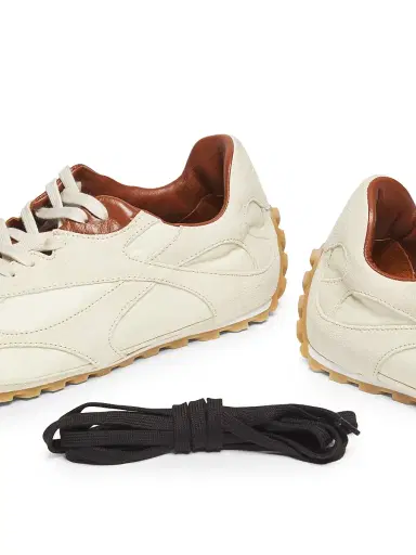 Bottega Veneta Women's Orbit Flash Suede Sneakers - Sea Salt Caramel - Size 11 | Thumbnail 6