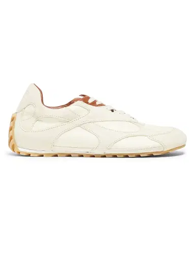 Bottega Veneta Women's Orbit Flash Suede Sneakers - Sea Salt Caramel - Size 11 | Thumbnail 1