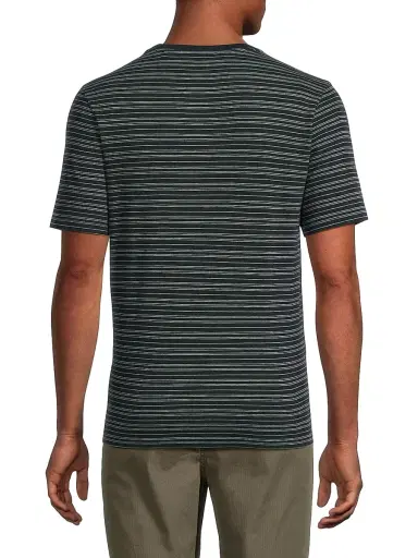 Vince Men's Stripe Loose Knit Crewneck T-Shirt | Thumbnail 5