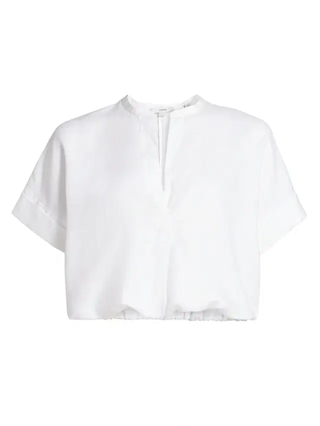 Vince Women's Linen Dolman Short-Sleeve Shirt - Optic White