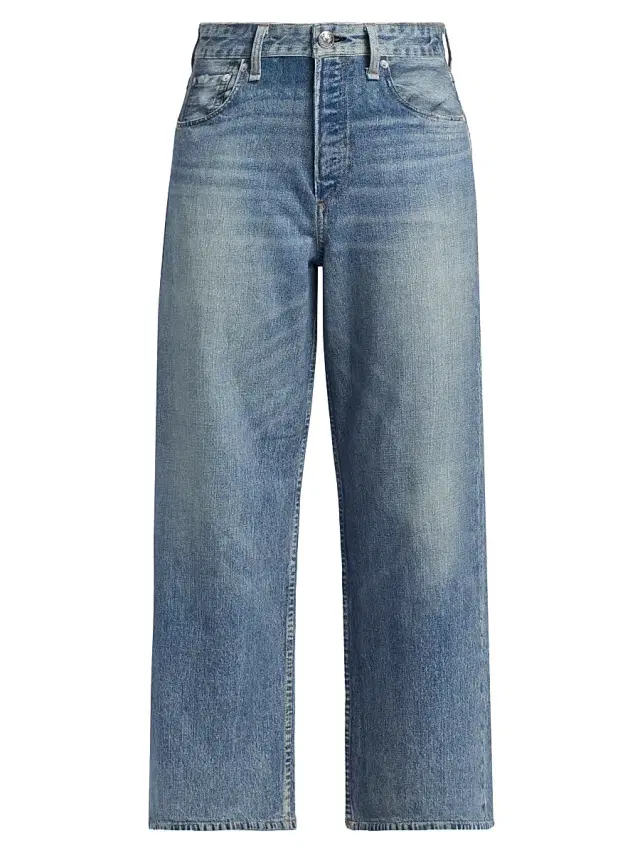 rag & bone Women's rb Miramar Andi Wide Leg Jeans - Scarlet