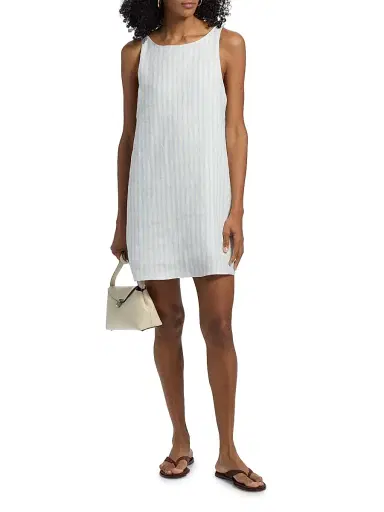 Reformation Women's Jessi Striped Linen Minidress | Thumbnail 2 Reformation Women's Jessi Striped Linen Minidress | Thumbnail 2