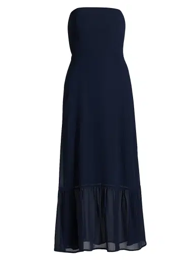 Reformation Women's Arta Strapless Midi-Dress - Navy | Thumbnail 1 Reformation Women's Arta Strapless Midi-Dress - Navy | Thumbnail 1