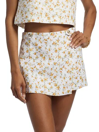 Reformation Women's Clover Floral Linen Skort - Adagio - Size 12 | Thumbnail 3 Reformation Women's Clover Floral Linen Skort - Adagio - Size 12 | Thumbnail 3